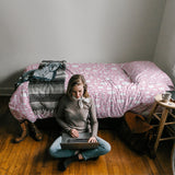 Pink Dots comforter sets pillowcase - LeobonZone