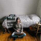 Grey dots comforter sets pillowcase - LeobonZone