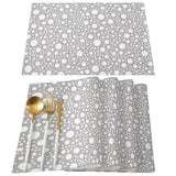 Grey dots Personalized Table Placemats - LeobonZone