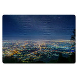 Blue City night scene Leather Mat Soft Non-Slip Waterproof  Doormat - LeobonZone