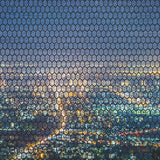 Blue City night scene Leather Mat Soft Non-Slip Waterproof  Doormat - LeobonZone
