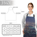Black City Night Scene Personalized Canvas Apron - LeobonZone