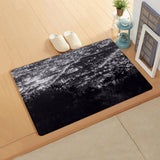Black City night scene Leather Mat Soft Non-Slip Waterproof  Doormat