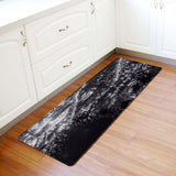 Black City night scene Leather Mat Soft Non-Slip Waterproof  Doormat - LeobonZone