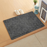Brown Lace Pattern Leather Mat Soft Non-Slip Waterproof  Doormat - LeobonZone