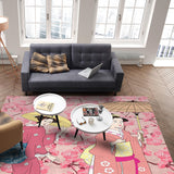 Japanese Kimono Girl Right Angle Felt Rugs - LeobonZone