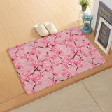 Japanese Cherry Blossom Leather Mat Soft Non-Slip Waterproof  Doormat - LeobonZone