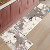 Flowers And Birds In China Right Angle Felt Doormat Two piece set - LeobonZone