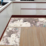 Flowers And Birds In China Right Angle Felt Doormat Two piece set - LeobonZone