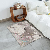 Flowers And Birds In China Leather Mat Soft Non-Slip Waterproof  Doormat - LeobonZone