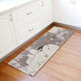 Flowers And Birds In China Leather Mat Soft Non-Slip Waterproof  Doormat - LeobonZone