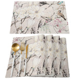 Bird Painting In Chinese Style Personalized Table Placemats - LeobonZone