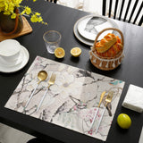 Bird Painting In Chinese Style Personalized Table Placemats - LeobonZone