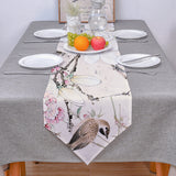 Bird painting in Chinese style Table Runner Place Mats - LeobonZone