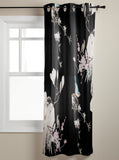 Bird painting in Chinese style Black Blackout Window Curtains - LeobonZone