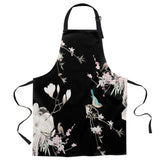 Bird painting in Chinese style Black Personalized Canvas Apron - LeobonZone