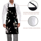 Bird painting in Chinese style Black Personalized Canvas Apron - LeobonZone