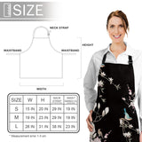 Bird painting in Chinese style Black Personalized Canvas Apron - LeobonZone