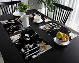 Bird painting in Chinese style Black Personalized Table Placemats - LeobonZone