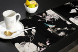 Bird painting in Chinese style Black Personalized Table Placemats - LeobonZone