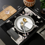 Bird painting in Chinese style Black Personalized Table Placemats - LeobonZone