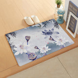 Chinese Ink Painting Leather Mat Soft Non-Slip Waterproof  Doormat - LeobonZone