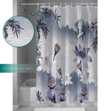Chinese Ink Painting Waterproof Durable Shower Curtain - LeobonZone