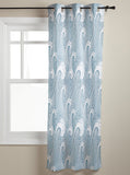 Japanese Water Wave Blackout Window Curtains - LeobonZone
