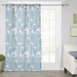 Japanese Water Wave Blackout Window Curtains