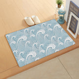 Japanese Water Wave Leather Mat Soft Non-Slip Waterproof  Doormat - LeobonZone