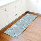 Japanese Water Wave Leather Mat Soft Non-Slip Waterproof  Doormat - LeobonZone