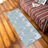 Japanese Water Wave Leather Mat Soft Non-Slip Waterproof  Doormat - LeobonZone