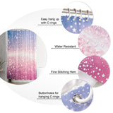 Brilliant Stars Waterproof Durable Shower Curtain - LeobonZone