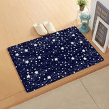 Dark Blue Star Leather Mat Soft Non-Slip Waterproof  Doormat