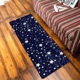Dark Blue Star Leather Mat Soft Non-Slip Waterproof  Doormat - LeobonZone
