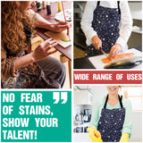 Dark Blue Star Personalized Canvas Apron - LeobonZone