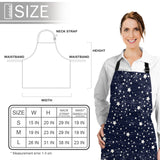 Dark Blue Star Personalized Canvas Apron - LeobonZone