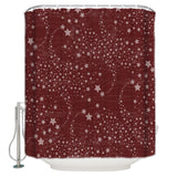 Retro Stars Waterproof Durable Shower Curtain - LeobonZone