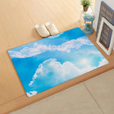 Blue Sky Leather Mat Soft Non-Slip Waterproof  Doormat