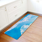 Blue Sky Leather Mat Soft Non-Slip Waterproof  Doormat - LeobonZone