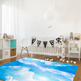 Blue Sky Right Angle Felt Rugs - LeobonZone
