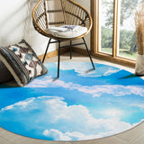 Blue Sky Circular Felt Rugs - LeobonZone