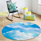Blue Sky Circular Felt Rugs - LeobonZone