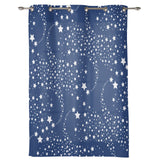 Blue Meteor Windows Curtains Blackout Window Curtains - LeobonZone