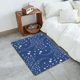Blue meteor Leather Mat Soft Non-Slip Waterproof  Doormat - LeobonZone