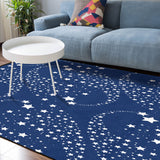 Blue meteor Sponge Rillet Rubber Rugs - LeobonZone