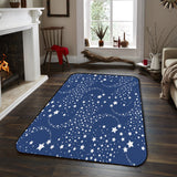 Blue meteor Sponge Rillet Rubber Rugs - LeobonZone