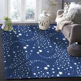 Blue meteor Right Angle Felt Rugs - LeobonZone