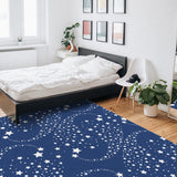 Blue meteor Right Angle Felt Rugs - LeobonZone