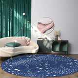 Blue meteor Circular Felt Rugs - LeobonZone